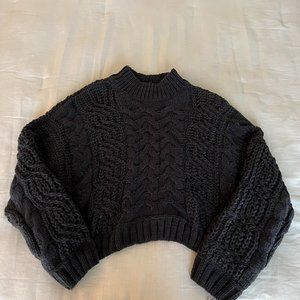 Navy blue cropped Sweater